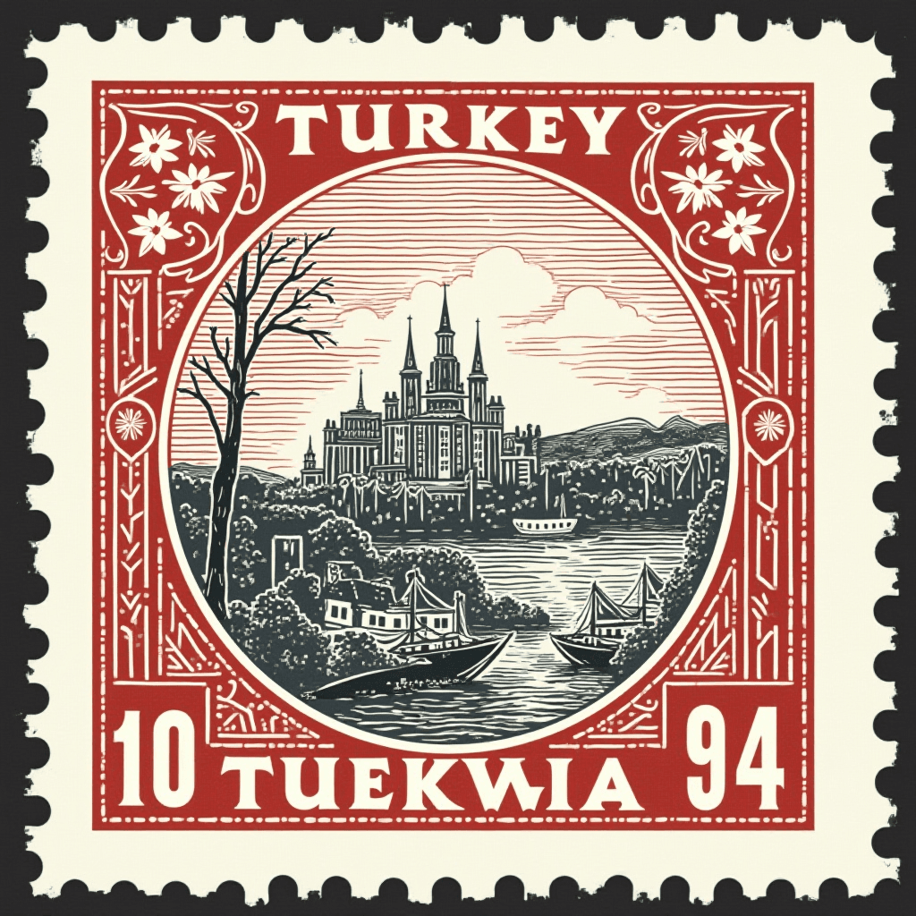 Victorian Era Turkey Postage Stamp