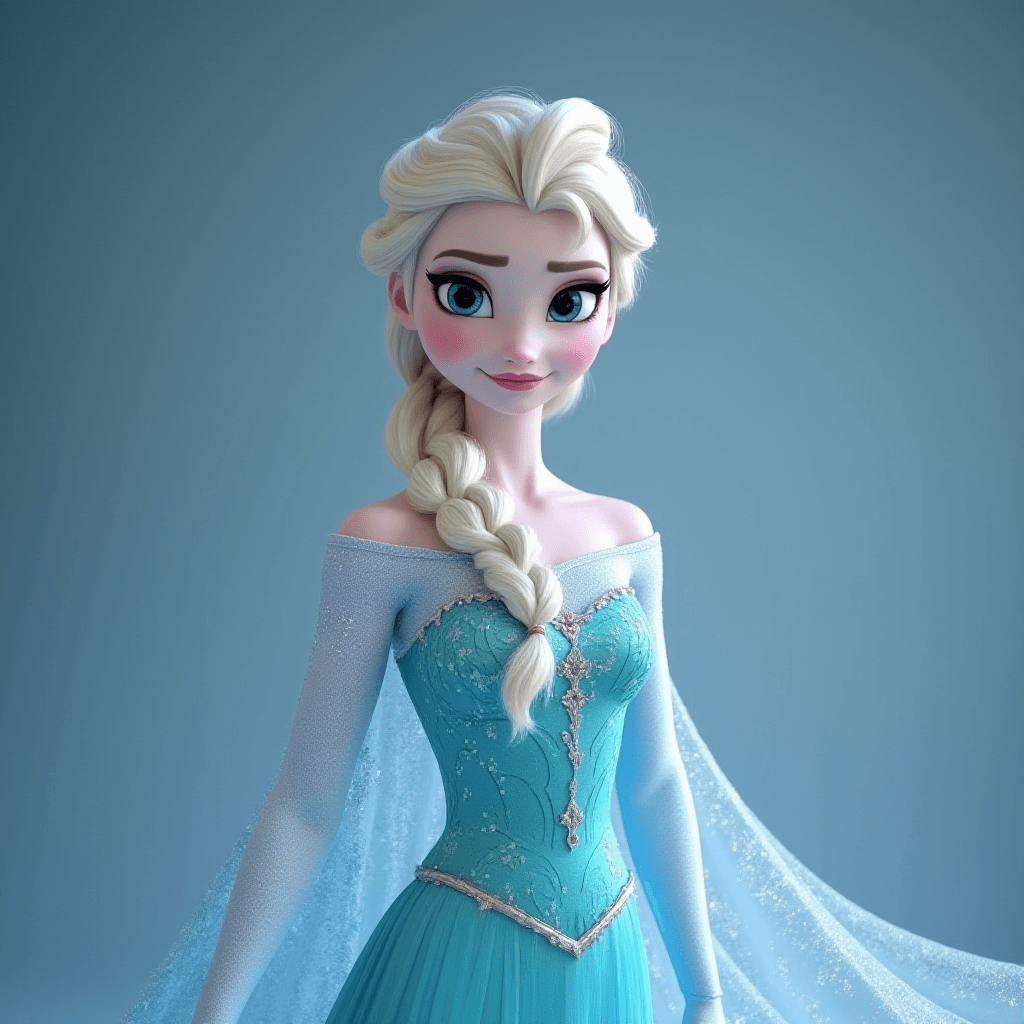 Ethereal Princess Elsa: A Harmonious Union of Ice and Beauty