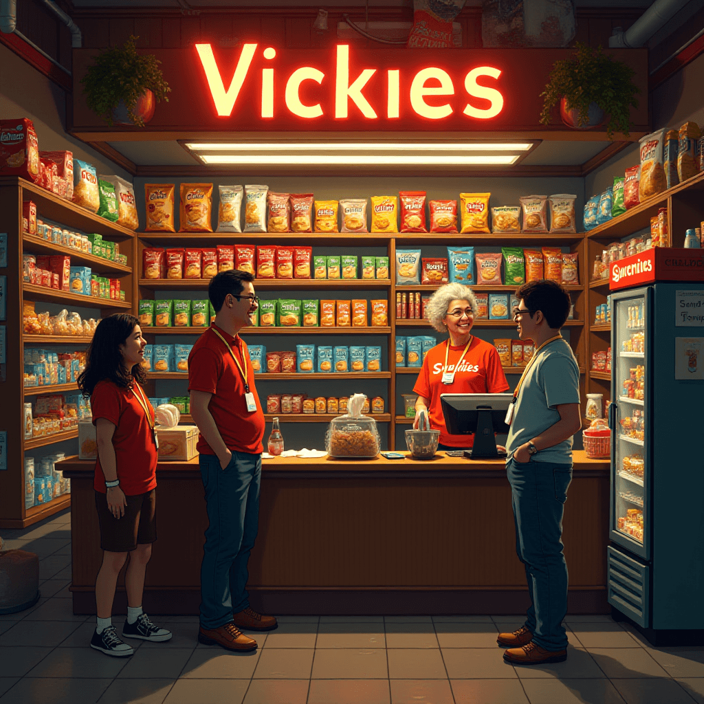 Vickies Snack Shop Scene With Engineers