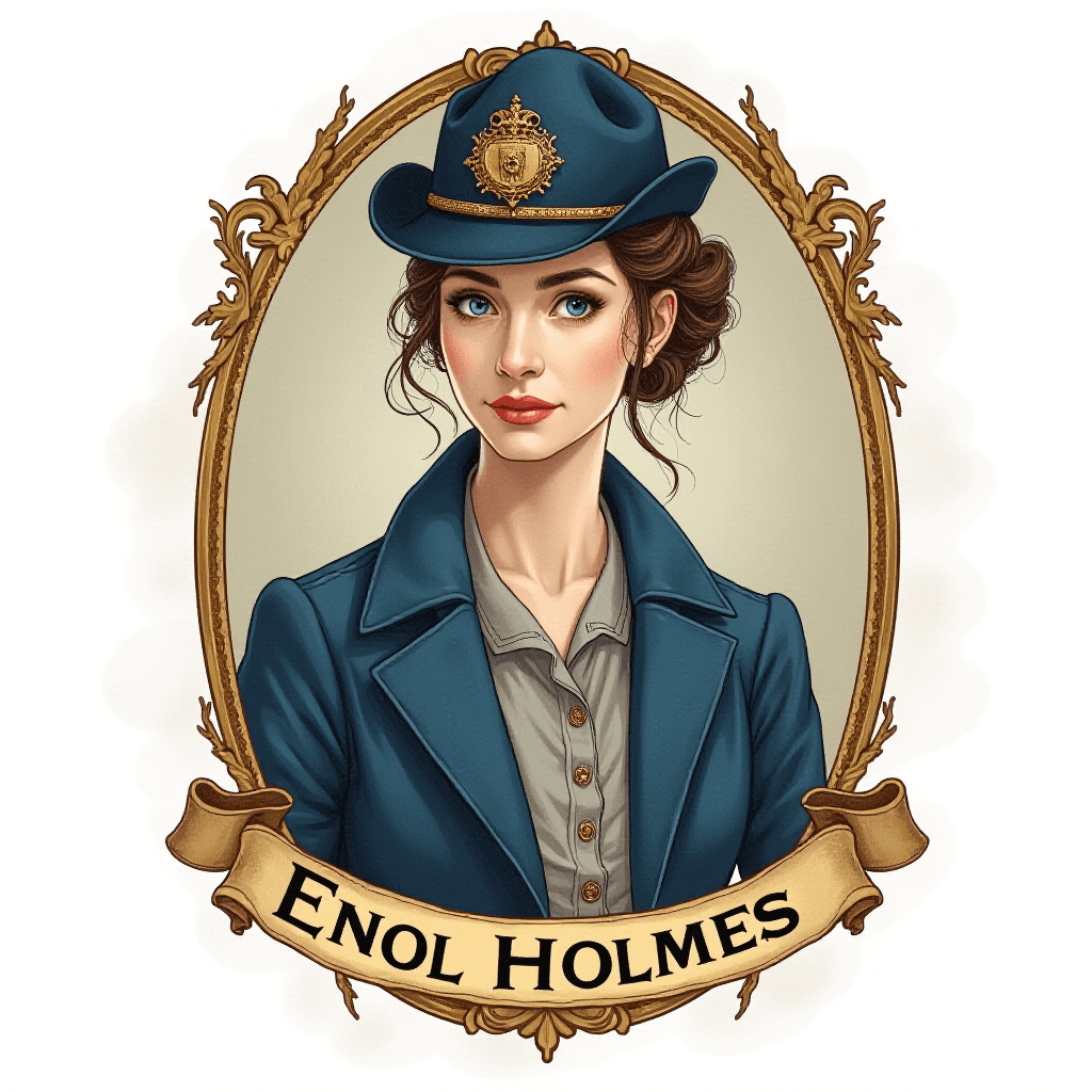 Victorian Era Investigator Badge Illustration