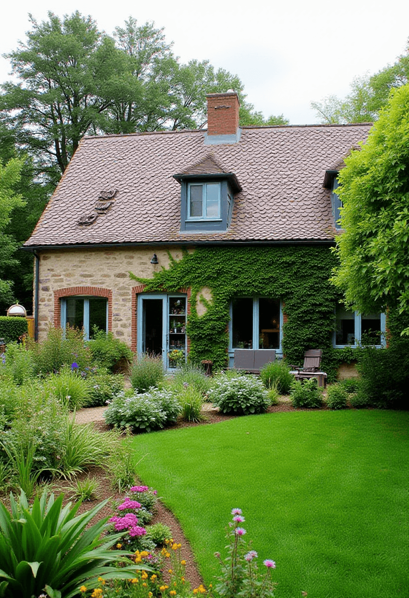 Maison avec jardin et balançoire