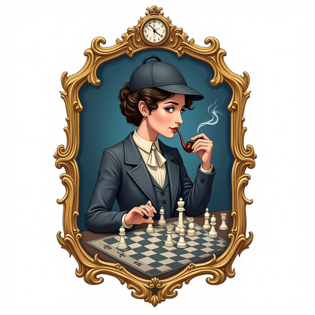 Victorian Lady Investigator Plays Chess