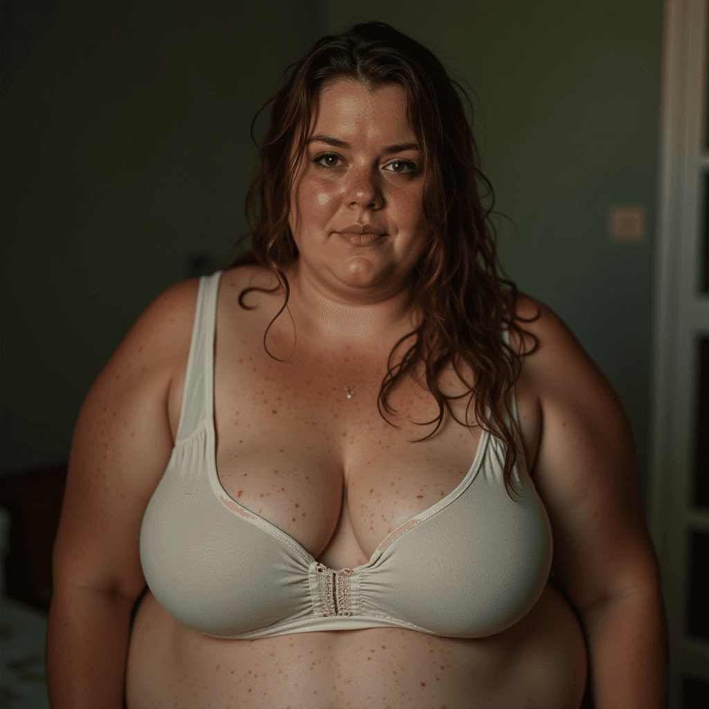 Freckled Woman in a Wet T-Shirt