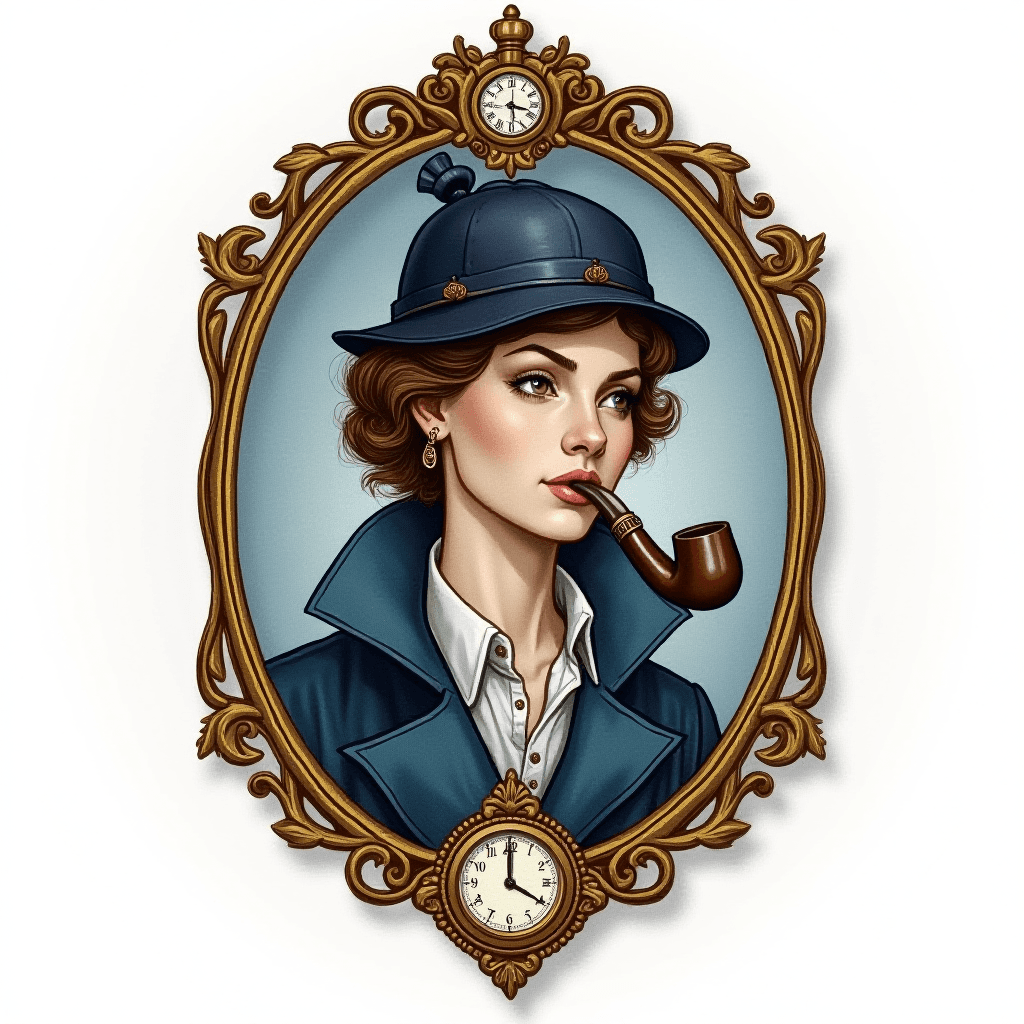 Illustration of Enola Holmes with Sherlock