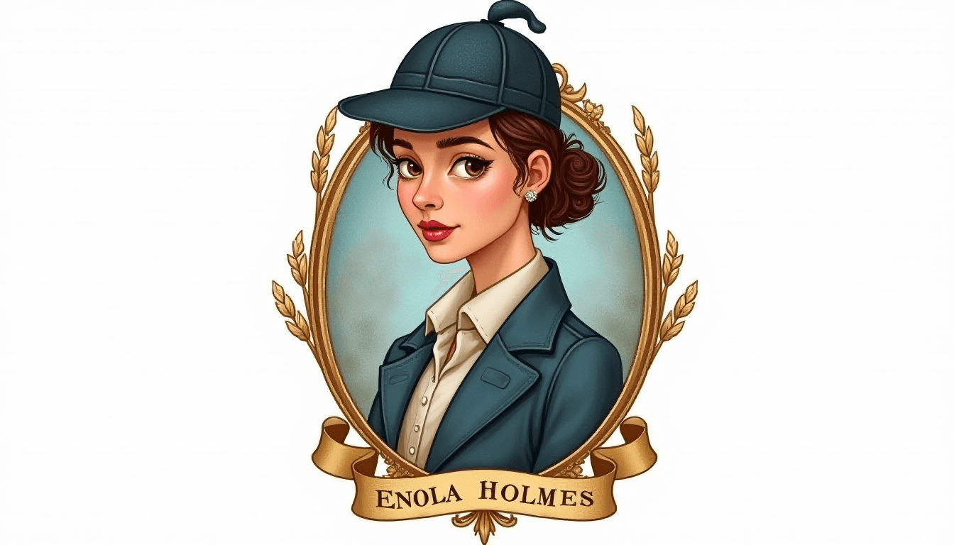 Victorian Era Illustration of Enola Holmes