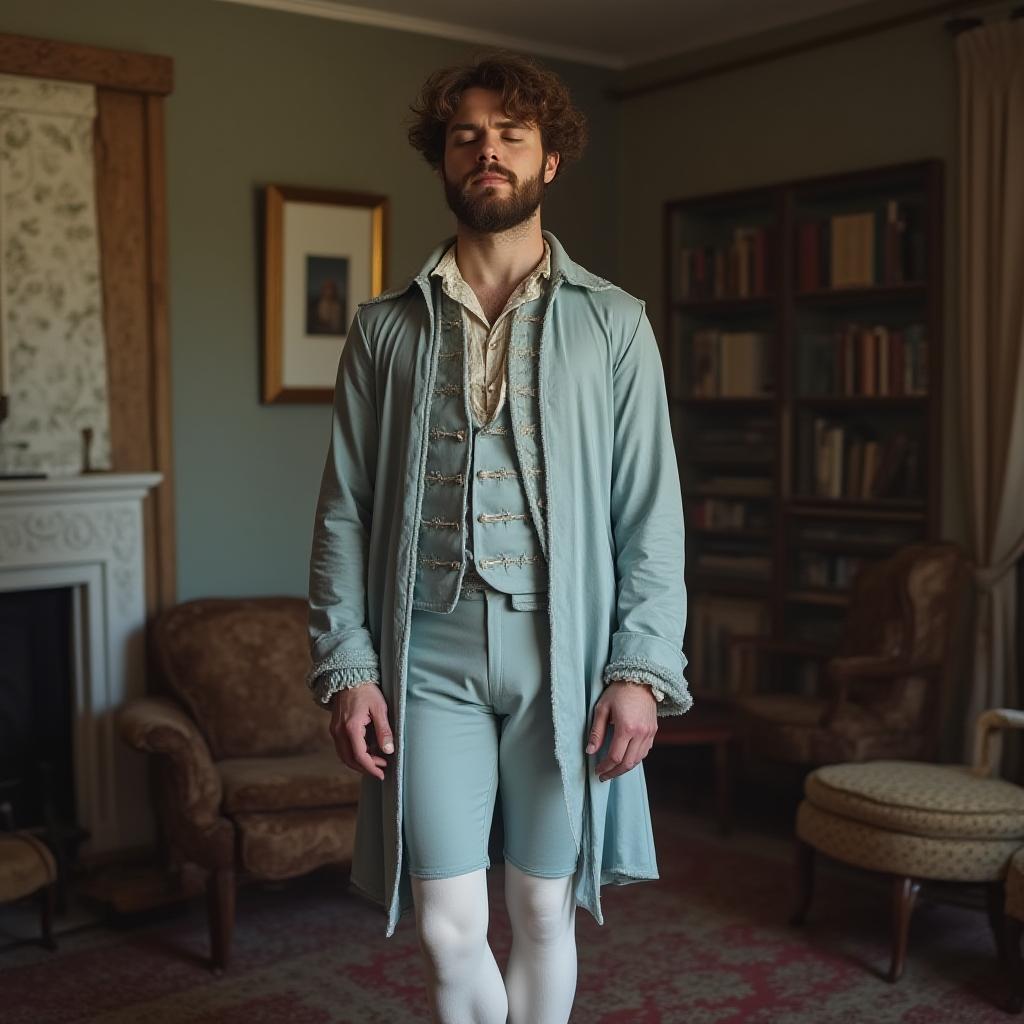 Tyler Henry Sleeping in 18th Century Attire