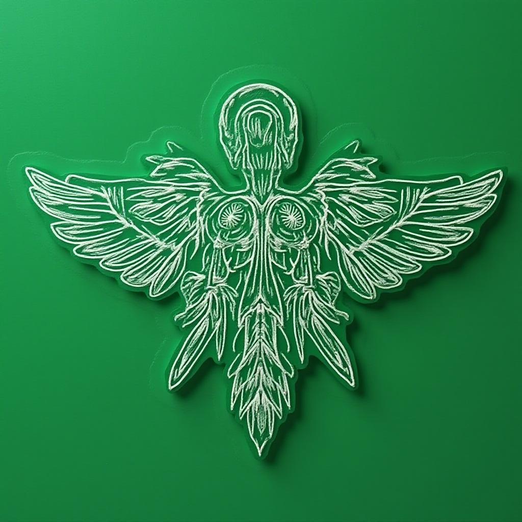 Cherokee Logo in Green Relief