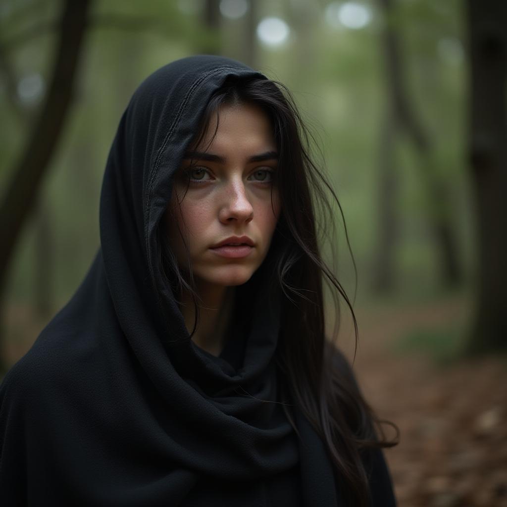 Turkish Woman in Medieval Forest