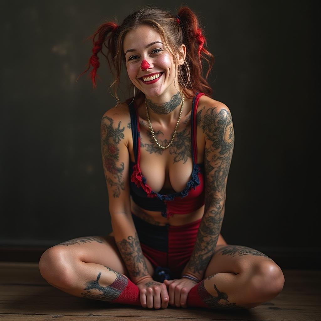 Harley Quinn Tattooed Portrait