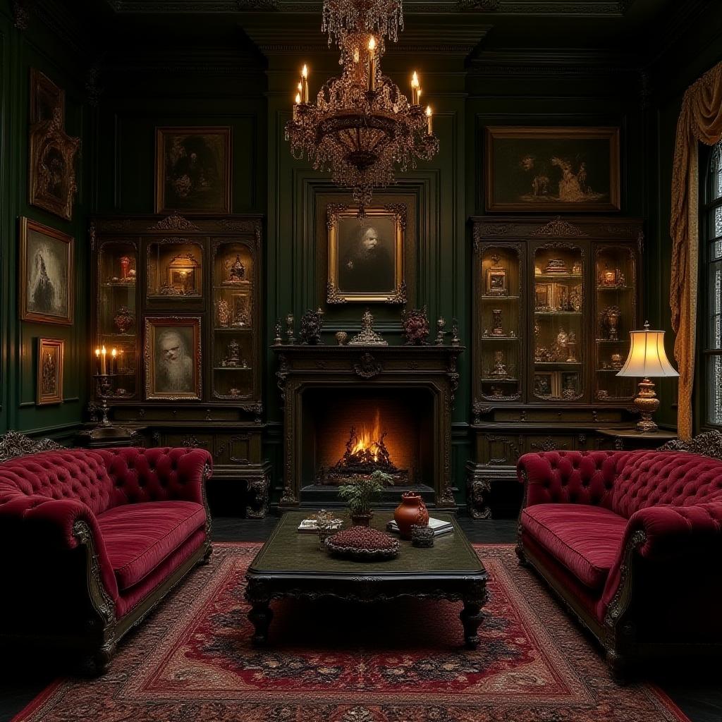 Haunted Gothic Victorian Living Room