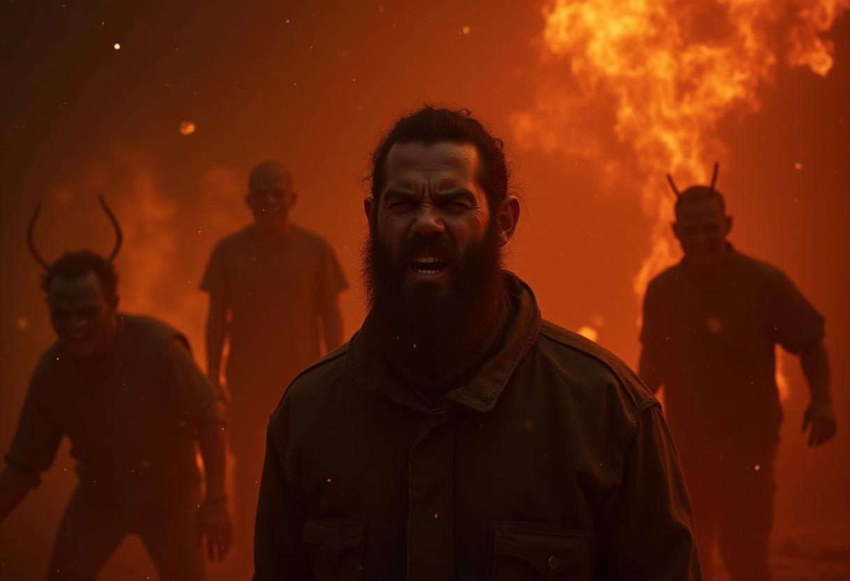 Man Haunted by Fire Demons