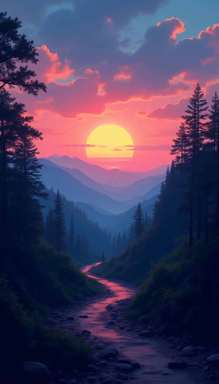 Low Angle Valley Nagaland Vector Illustration