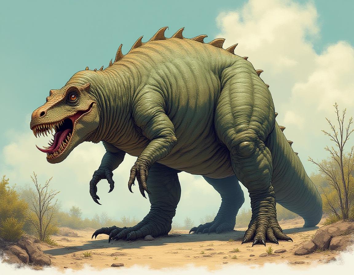 Iguanodon at Low Angle with Cruel Face