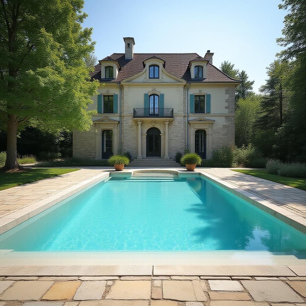 French Chateau Swimming Pool